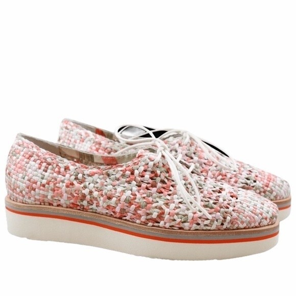 Melvin & Hamilton Pink Cyrene Woven Derby Lace Up Shoe 40 - Picture 1 of 12